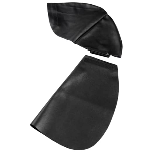 Kopf- & Nackenschutz aus Leder / Standard - schwarz