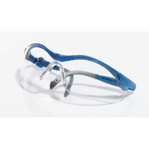 Schutzbrille farblos blau/grau