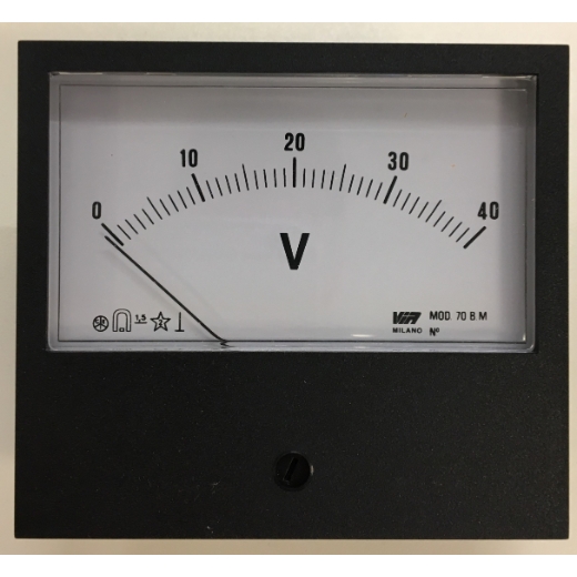 Voltmeter 0-40 V 95x85mm