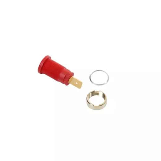 Einbaubuchse für Ø 4mm Bananenstecker - rot