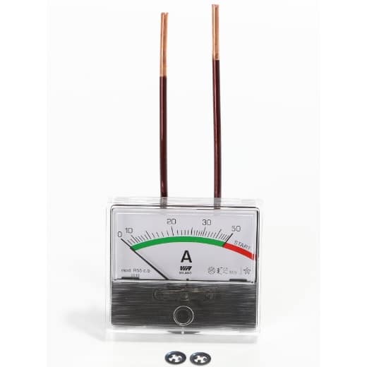 Amperemeter 0-50 A. 70x60mm für