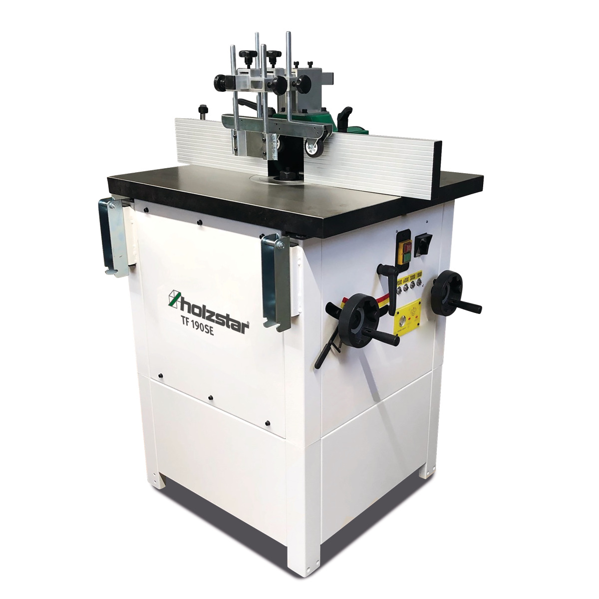 Tischfräsmaschine Holzstar TF 190 SE mit großem Frästisch, Anschlag und seitlichen Handrädern
