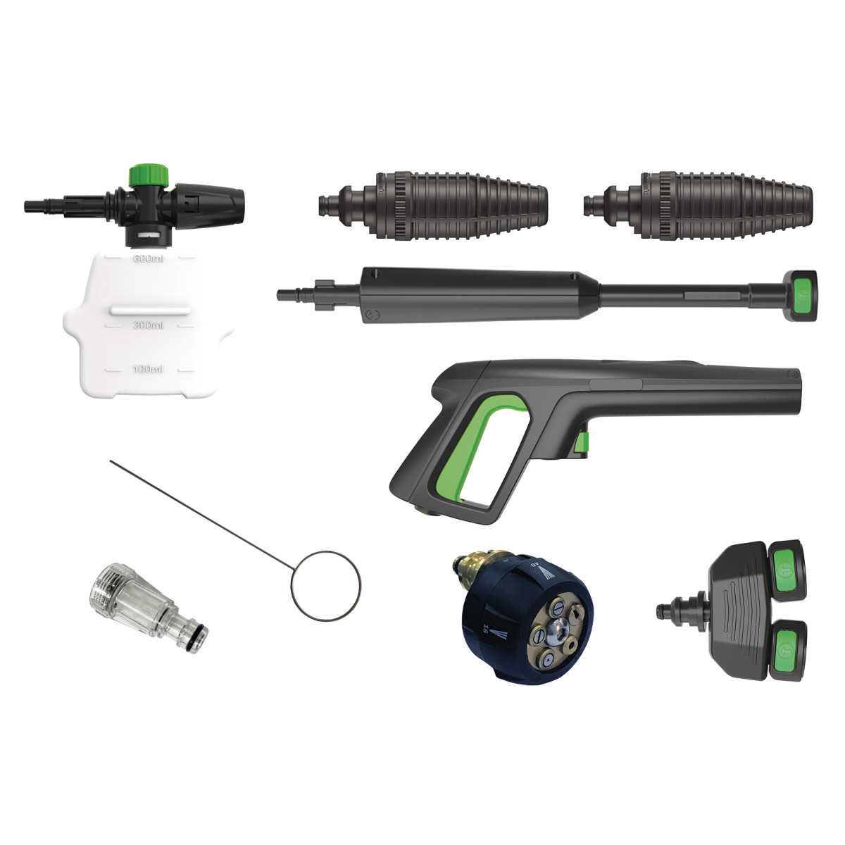 Kaltwasser-Hochdruckreiniger HDR-K 85-16 TF Zubehörset für Hochdruckreiniger mit Pistole, Lanzen, Schaumdüse, Bürste und Reinigungsnadel.