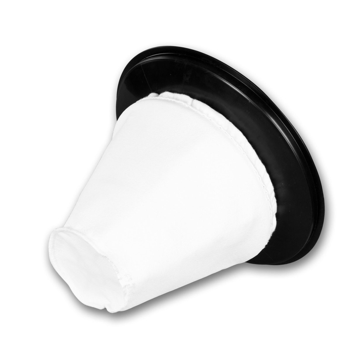 Nass-/Trockensauger wetCAT 116 E Weißer Gewebefiltereinsatz für Nass-Trockensauger mit schwarzem Rand.