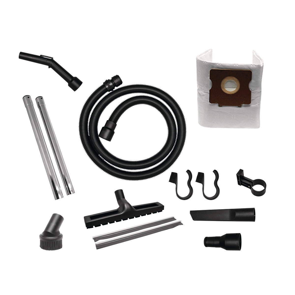Nass-/Trockensauger wetCAT 131 RH M-Class Zubehörset mit Schläuchen, Rohren, Düsen, Bürsten und Staubbeutel für Nass- und Trockensauger.