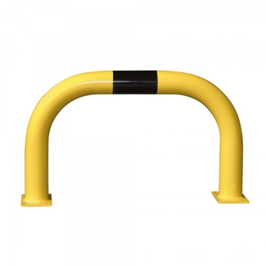 Klassischer Rammschutzbügel in U-Form – robust und gut sichtbar, ideal für den Schutz von Maschinen, Lagerbereichen oder Verkehrswegen.