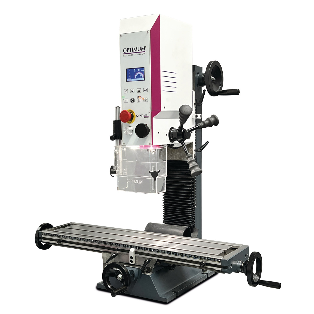 Fräsmaschine OPTImill in Gesamtansicht mit Arbeits- und Bedienelementen.