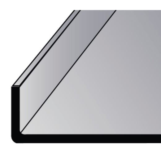 Grafische Darstellung eines L-förmigen Metallprofils.