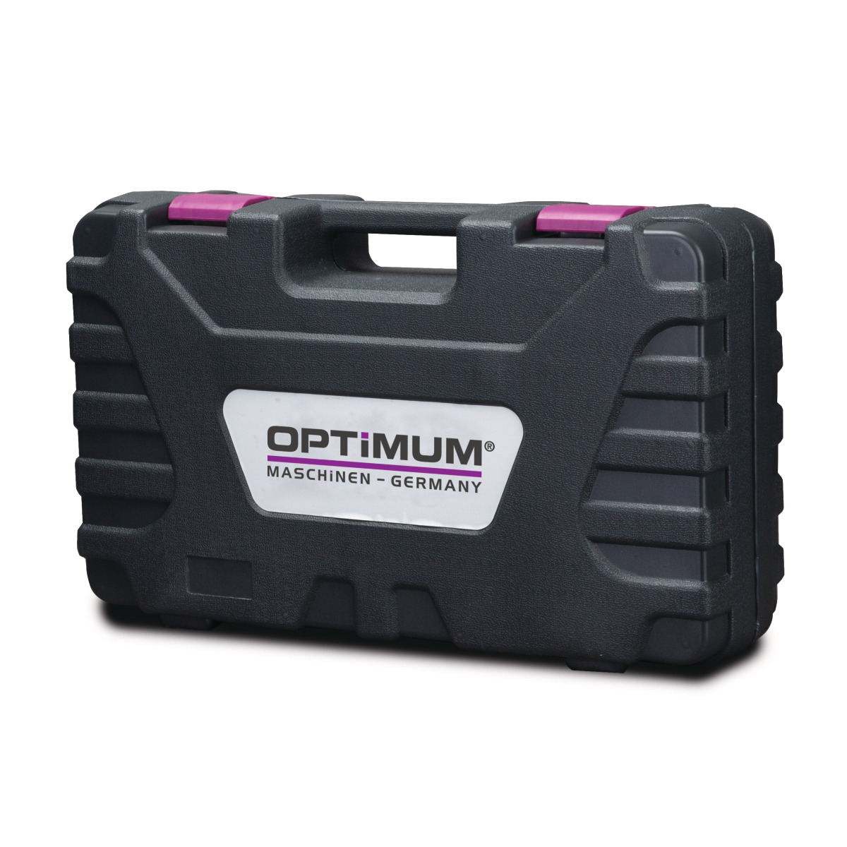 Magnetkernbohrmaschine OPTIdrill DM 50 Produktaufnahme des Transport- und Aufbewahrungskoffers mit Markenlogo auf der Frontseite.